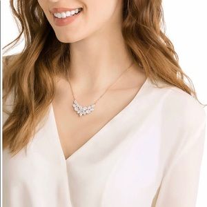 Swarovski Baron Necklace, White, Rose Gold Plating